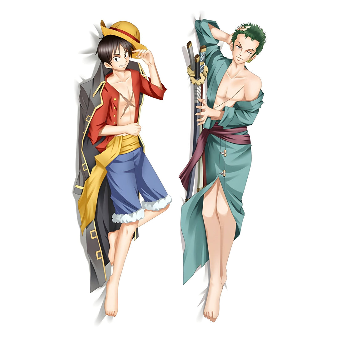 Monkey D Luffy & Roronoa Zoro / One Piece / Body Pillow Cover - PillowHub 50x150 PEACH SKIN