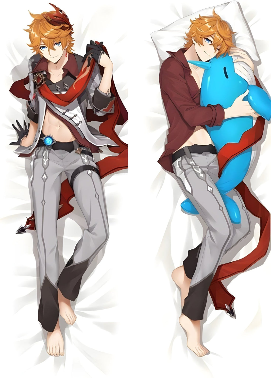 Tartaglia / Genshin Impact / Body Pillow Cover - PillowHub 50x150 PEACH SKIN