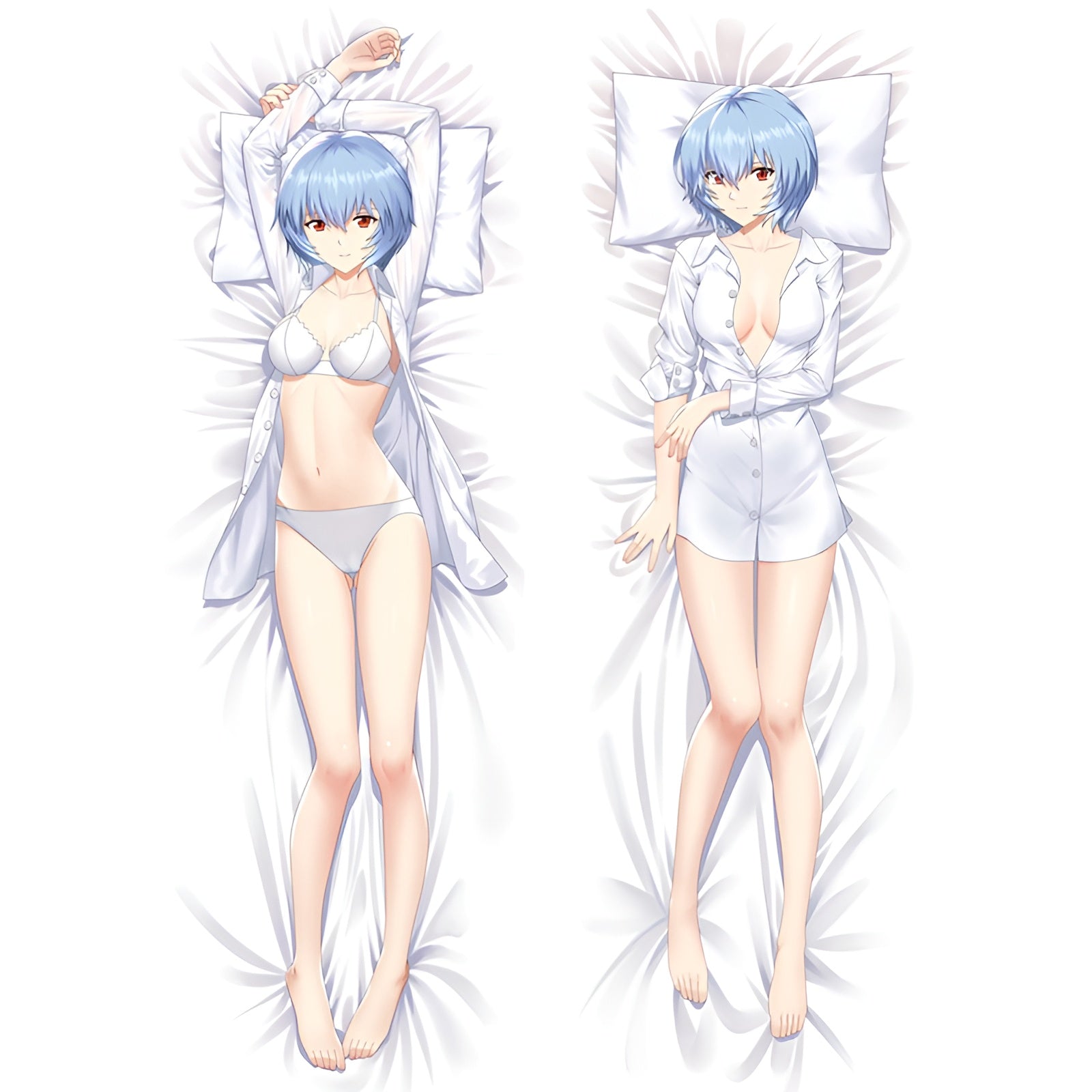 Rei Ayanami / Neon Genesis Evangelion / Dakimakura / Anime Body Pillow Cover