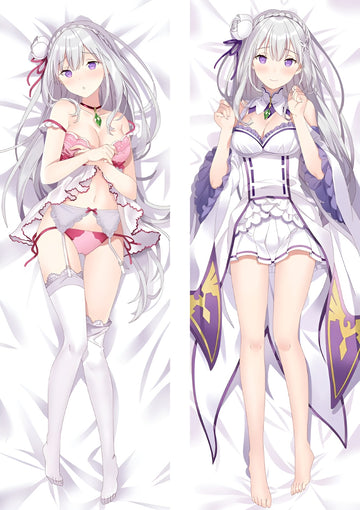 Emilia / RE:Zero / Dakimakura / Anime Body Pillow Cover