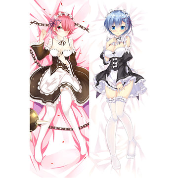 Ram & Rem / RE:Zero / Dakimakura / Anime Body Pillow Cover