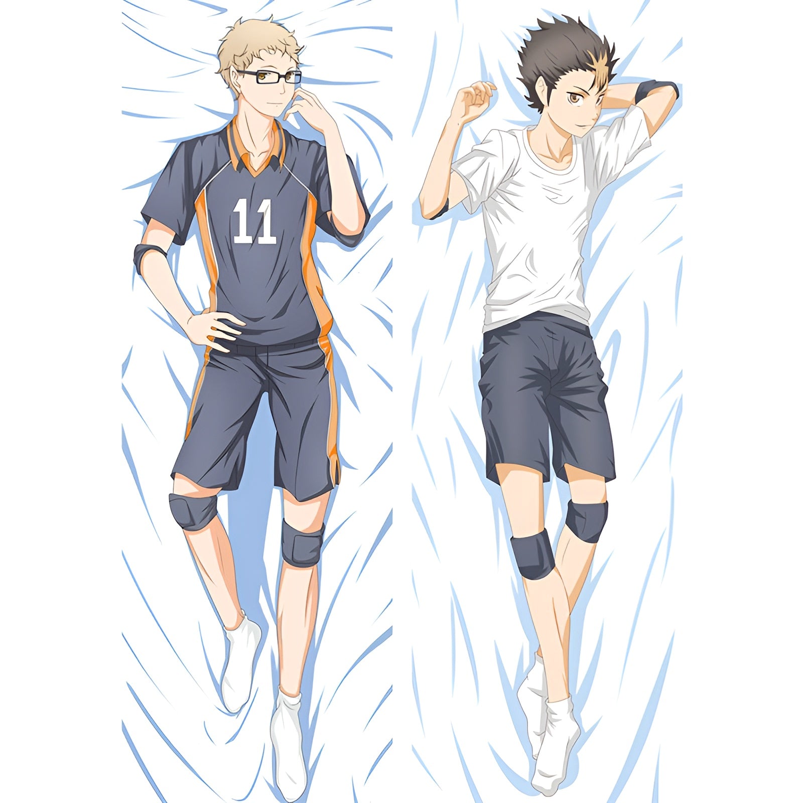 Kei Tsukishima / Yū Nishinoya / Haikyu / Dakimakura / Anime Body Pillow Cover