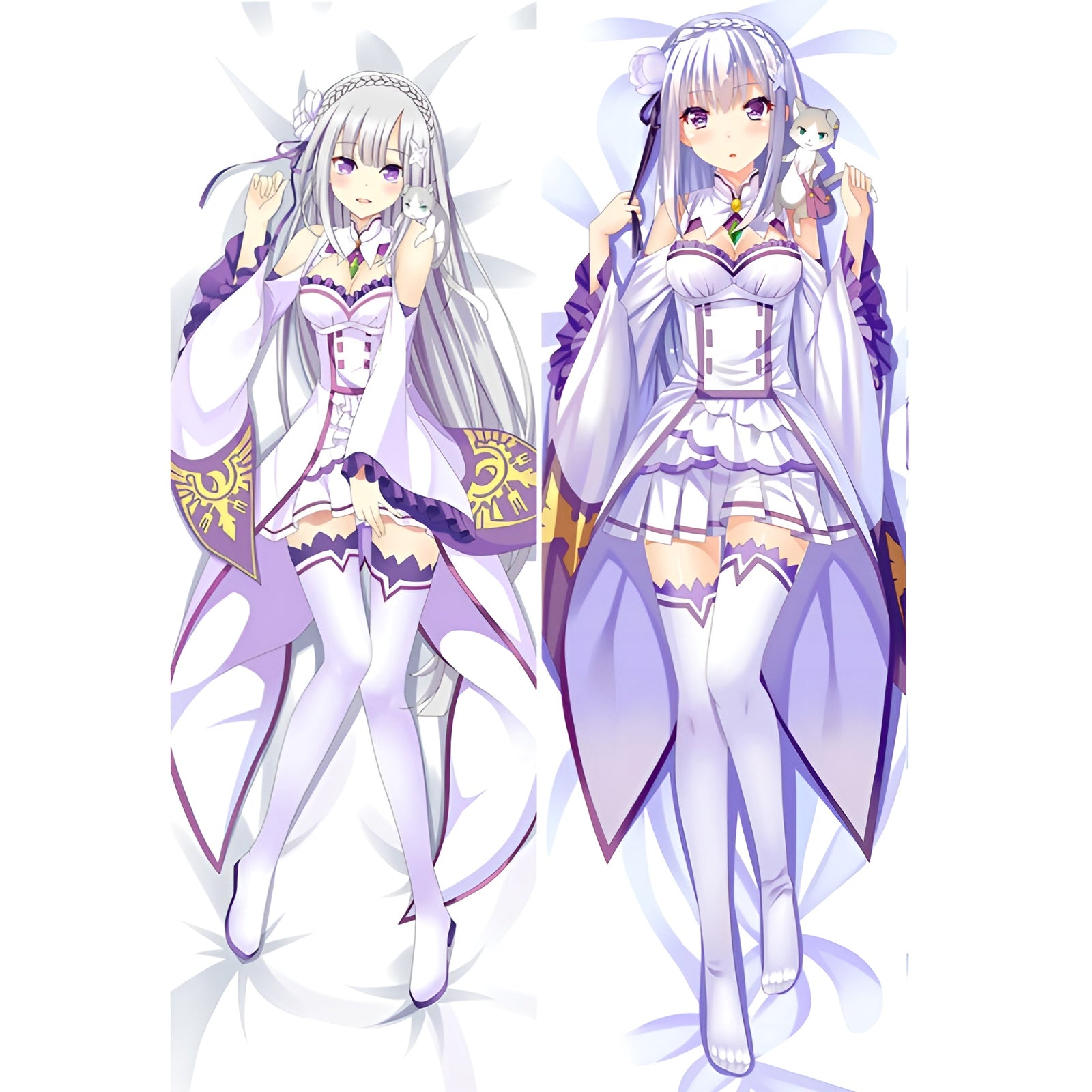 Emilia / RE:Zero / Dakimakura / Anime Body Pillow Cover