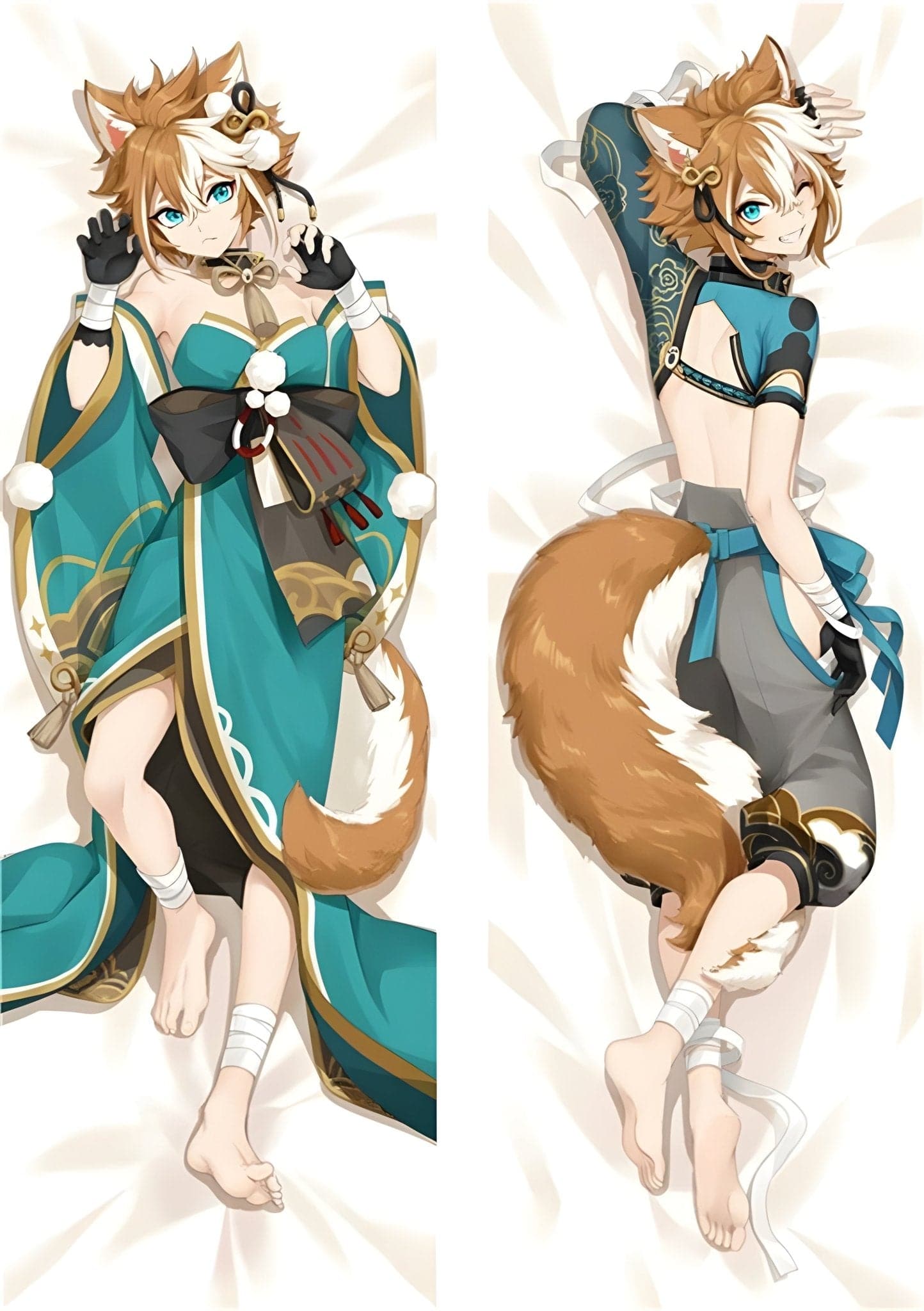 Gorou / Genshin Impact / Body Pillow Cover - PillowHub 50x150 PEACH SKIN