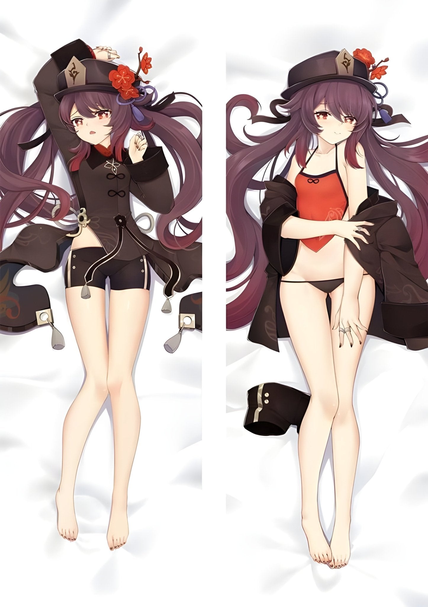 Hu Tao / Genshin Impact / Body Pillow Cover - PillowHub 50x150 PEACH SKIN