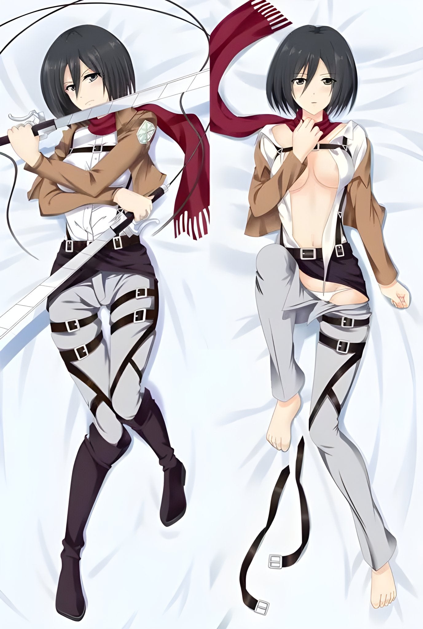 Mikasa / Attack On Titan / Body Pillow Cover - PillowHub 50x150 PEACH SKIN