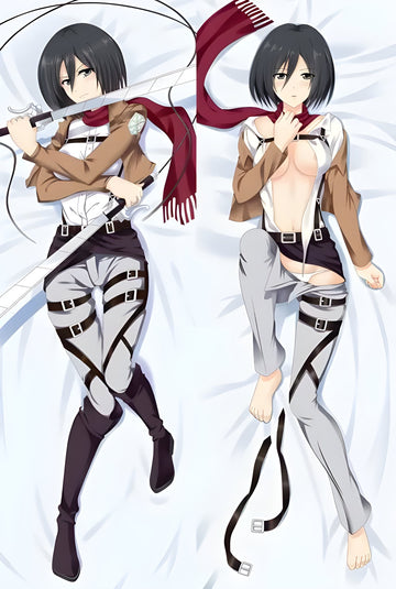 Mikasa / Attack On Titan / Body Pillow Cover - PillowHub 50x150 PEACH SKIN