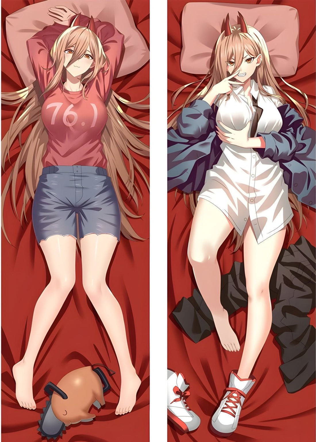 Power / Chainsaw man / Body Pillow Cover - PillowHub 50x150 PEACH SKIN