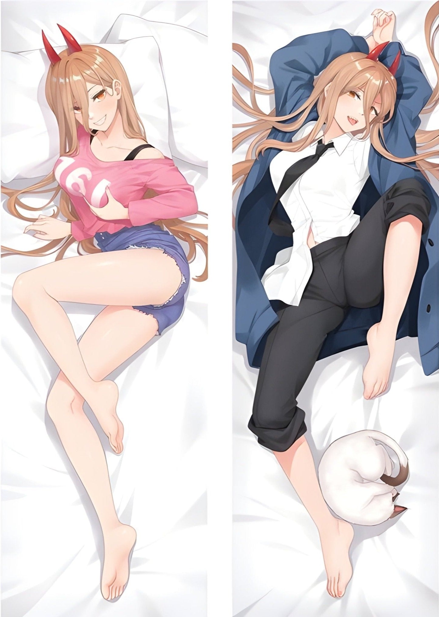 Power / Chainsaw Man / Body Pillow Cover - PillowHub 50x150 PEACH SKIN