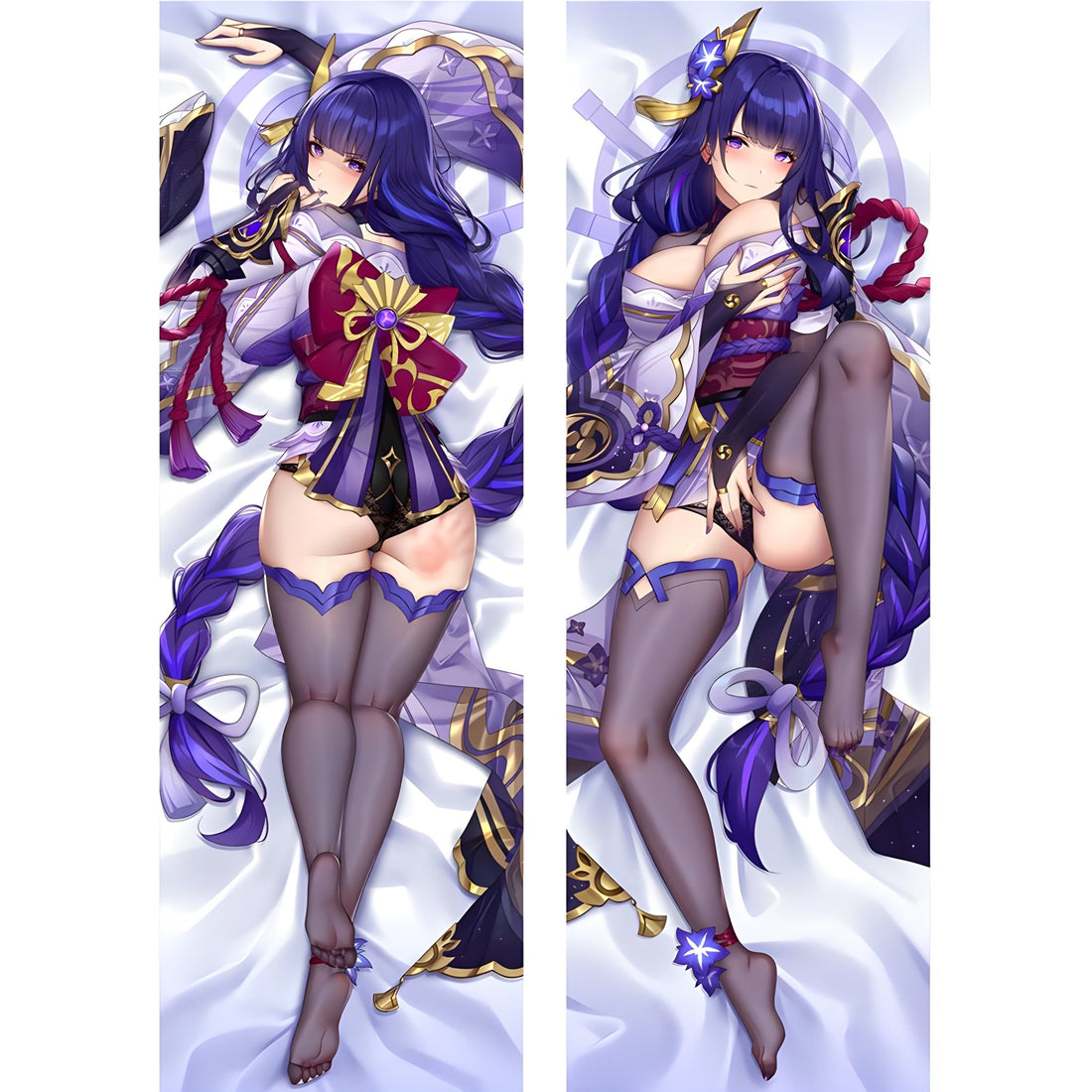 Raiden Shogun / Genshin Impact / Body Pillow Cover - PillowHub 50x150 PEACH SKIN