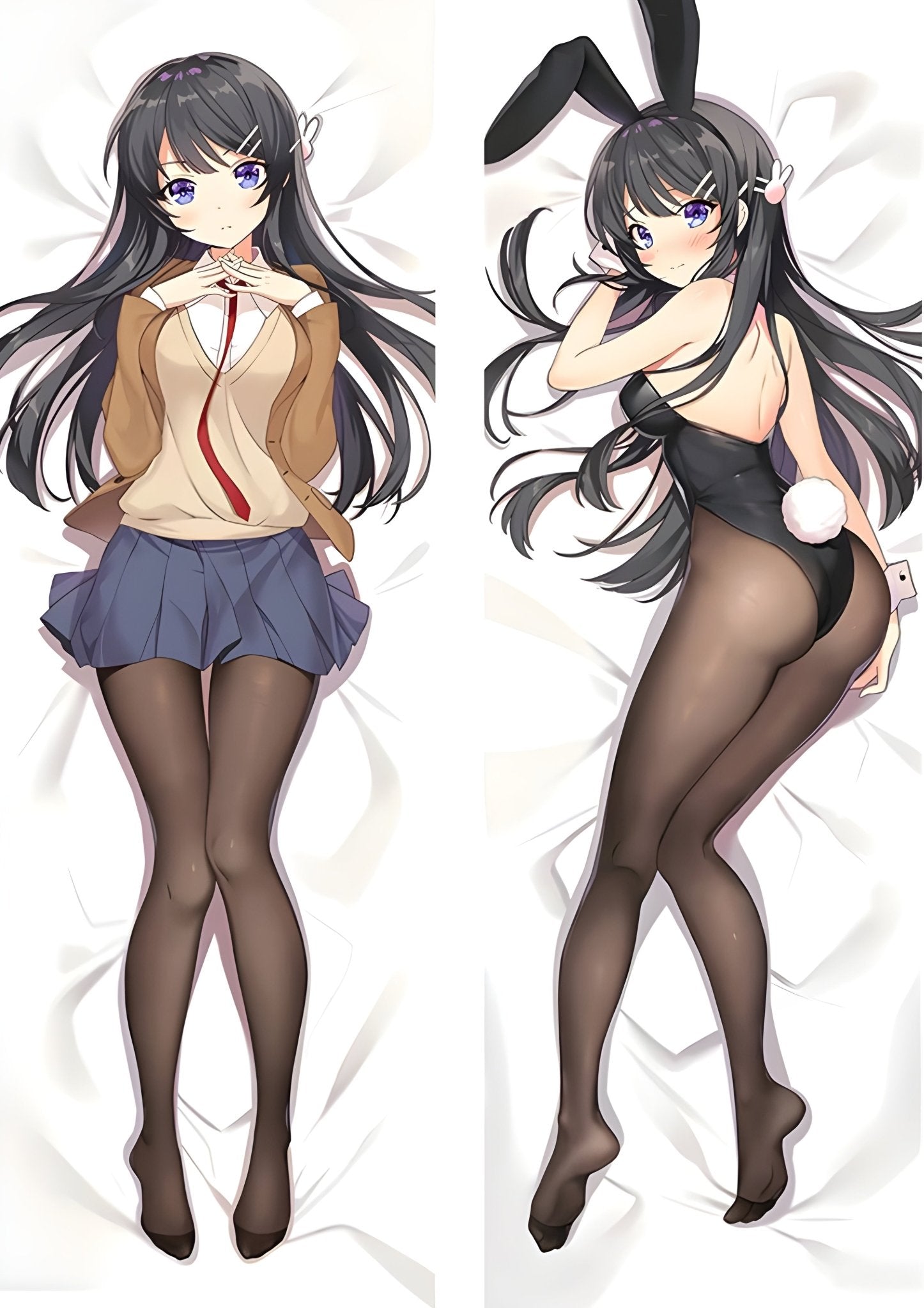 Sakurajima Mai / Rascal Does Not Dream Of Bunny Girl Senpai / Body Pillow Cover - PillowHub 50x150 PEACH SKIN