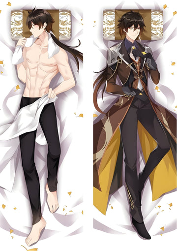 Zhongli Genshin Impact Body Pillow Cover